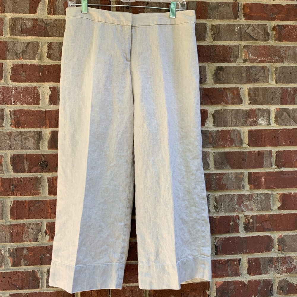 J.Jill Linen Cropped Dress Pants, Size 6